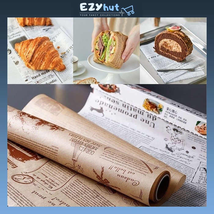 Kitchen Non Stick Baking Paper With Cutter Oil Paper Bakery Kek Kertas