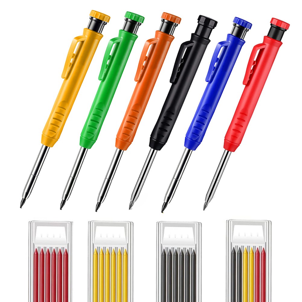 Solid Carpenter Pencil Set Hole Mechanical Pencil Refill Construction