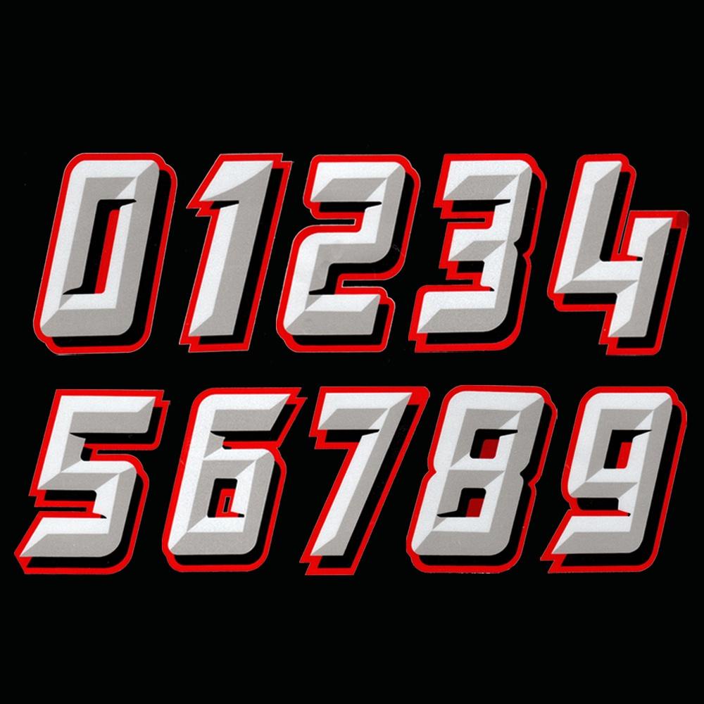 1 Pcs letter sticker for motorcycle Reflective Number DIY Sticker Laser ...