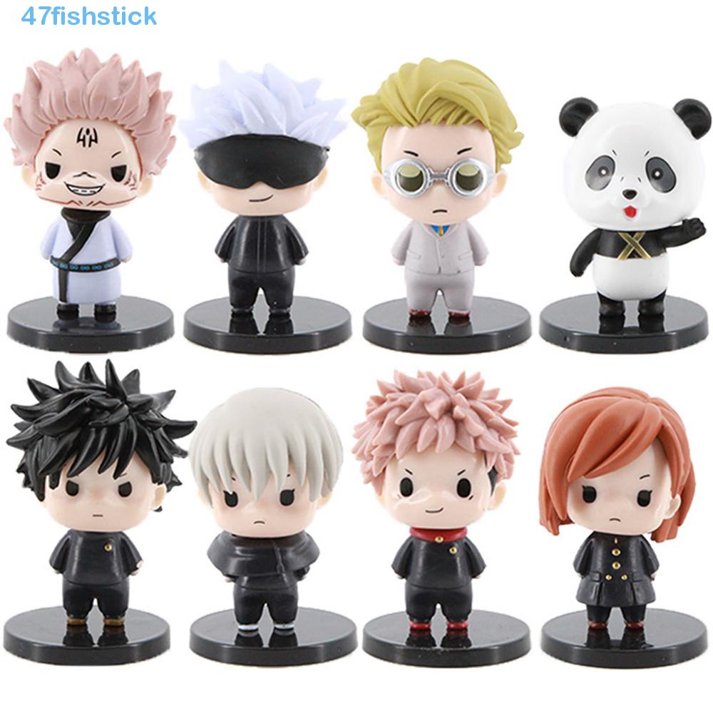 FISHSTICK 8Pcs/Set Jujutsu Kaisen Action Figures Japanese Anime PVC ...