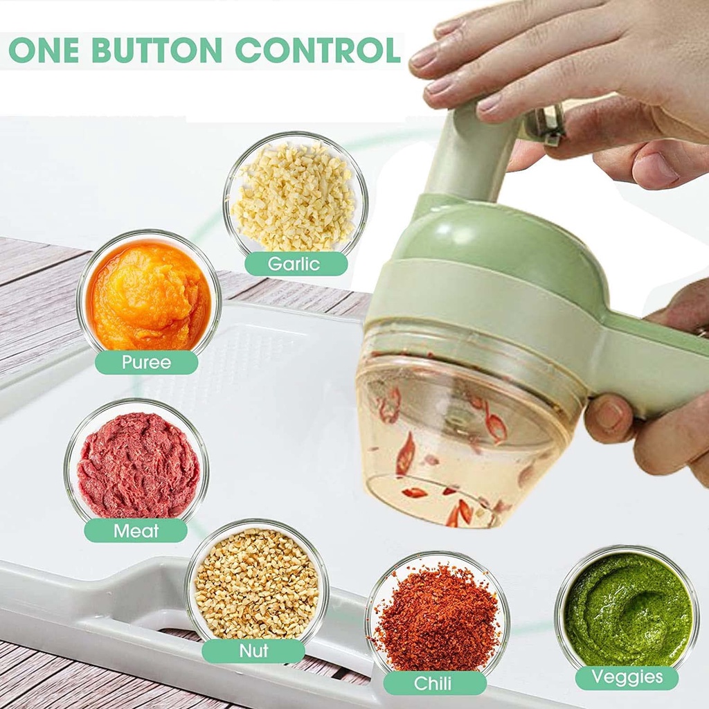 New 6In1 Multifunctional Vegetable Cutter Handheld Wireless Food ...