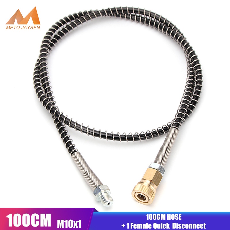 100cm High-Pressure Nylon Hose with Quick Connect Couplings M10x1 ...