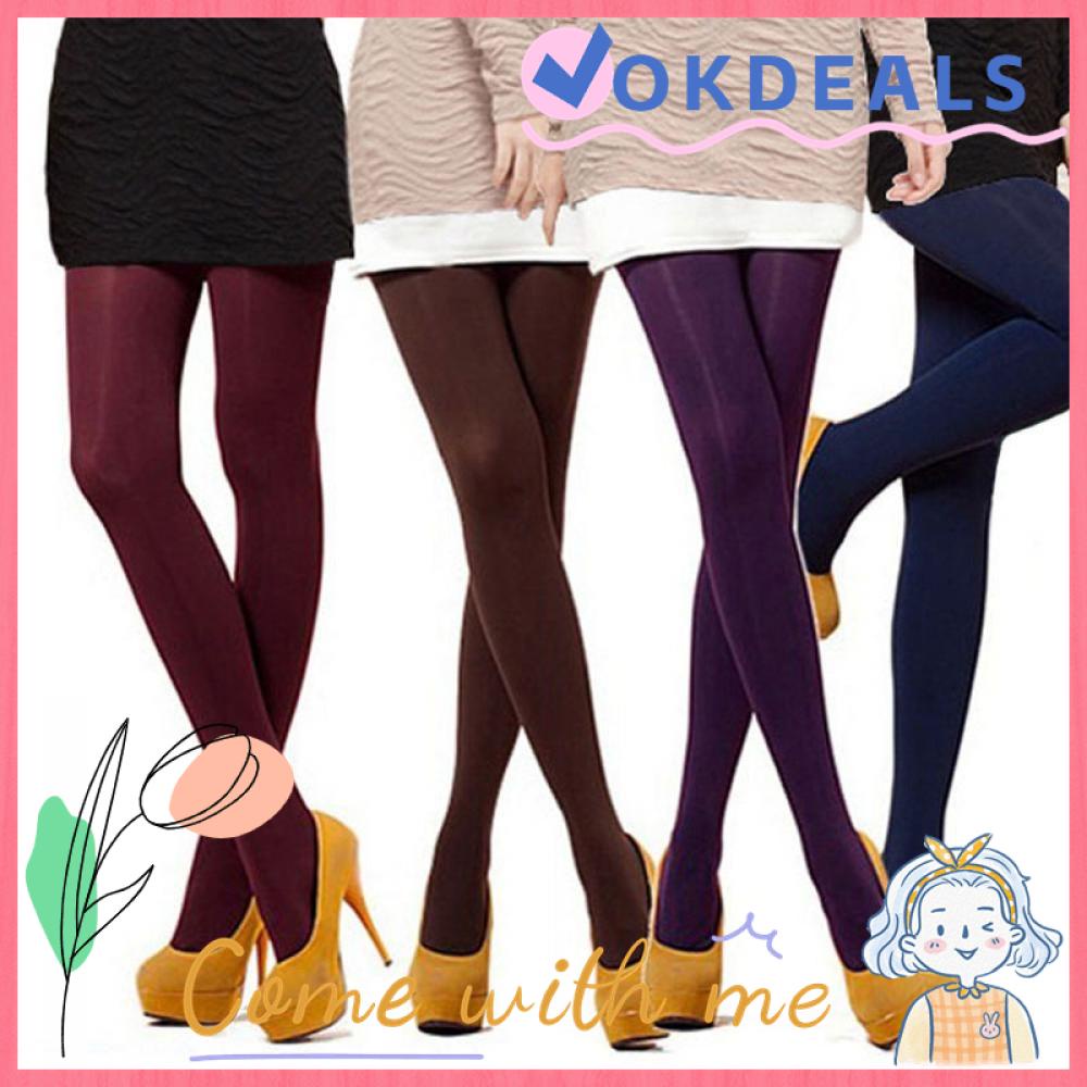 OKDSHOP Stockings Pantyhose 8 Colors Women 120D Thick Footed Socks ...