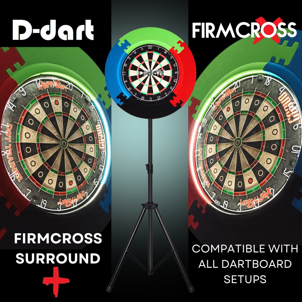 FIRMCROSS DARTBOARD SURROUND LED SURROUND PLUS EVA DART BOARD