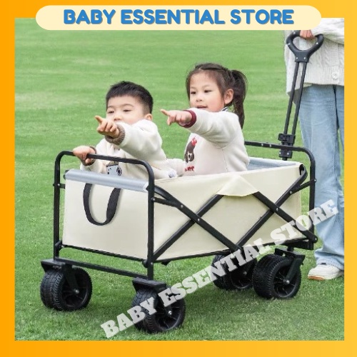 8/10 Inch Wagon Trolley with Break Foldable Camping Outdoor Large