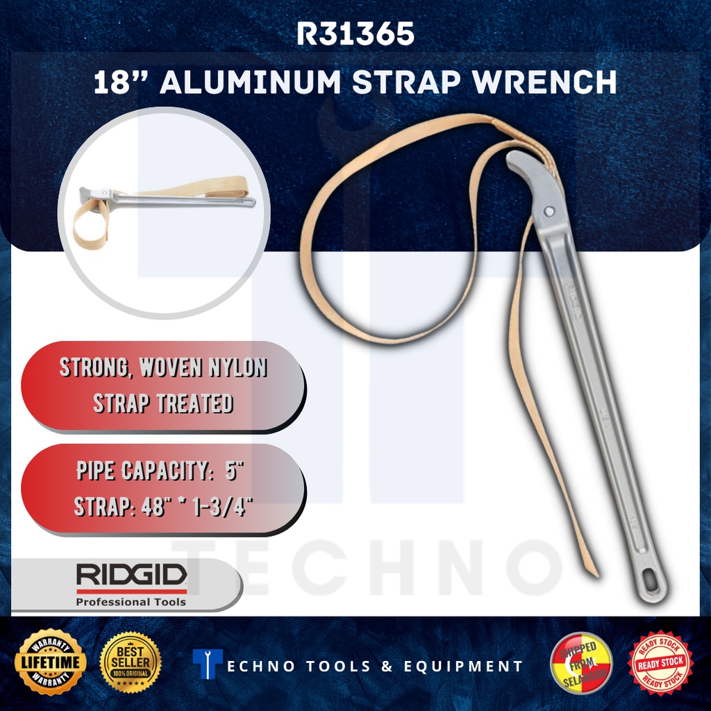 RIDGID 31365 Strap Wrench 48 inch Length for 5 Inch Pipe | Shopee Malaysia