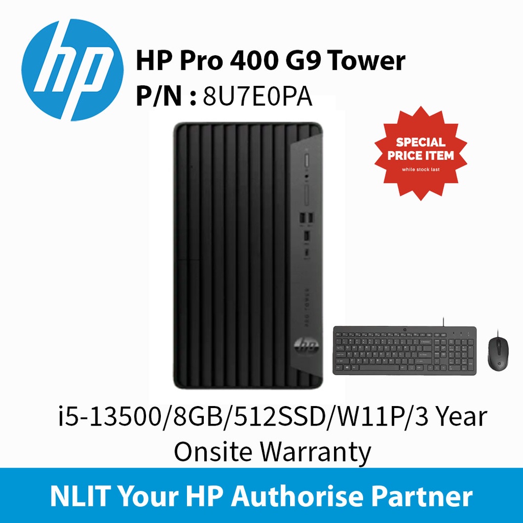 HP Pro 400 G9 Desktop Computer - Intel Core i5 13th Gen i5-13500