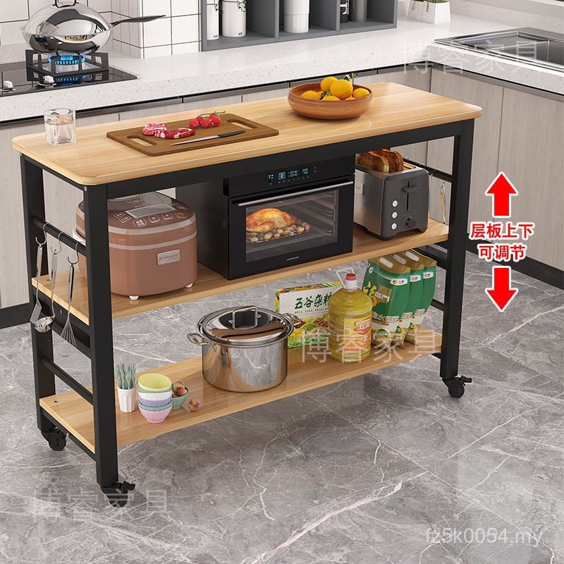 Simple Kitchen Household Small Multifunctional Dining Table with Wheels ...