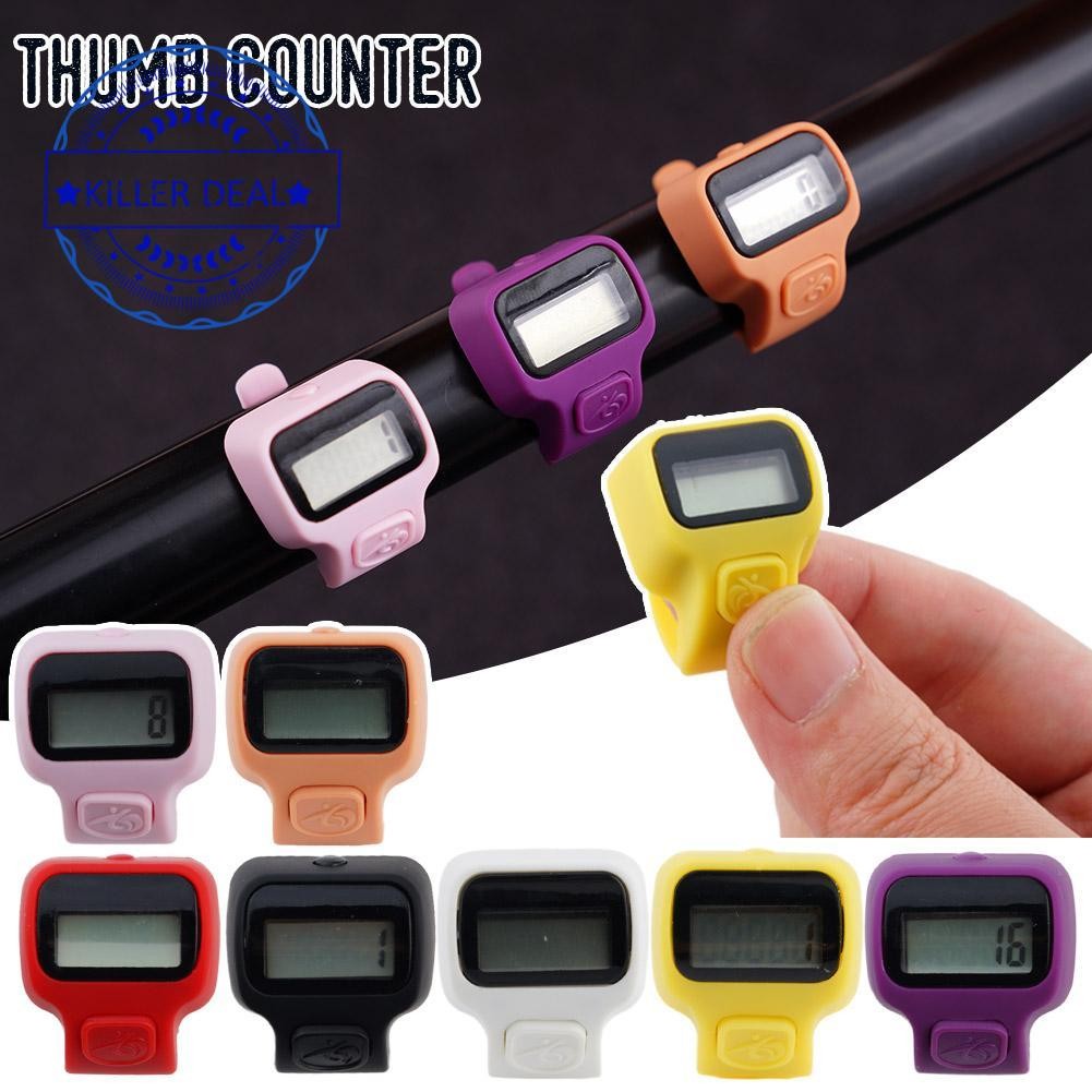 MAELOVE2 Portable Led Finger Counter Mini Ring Click Thumb Counter For ...