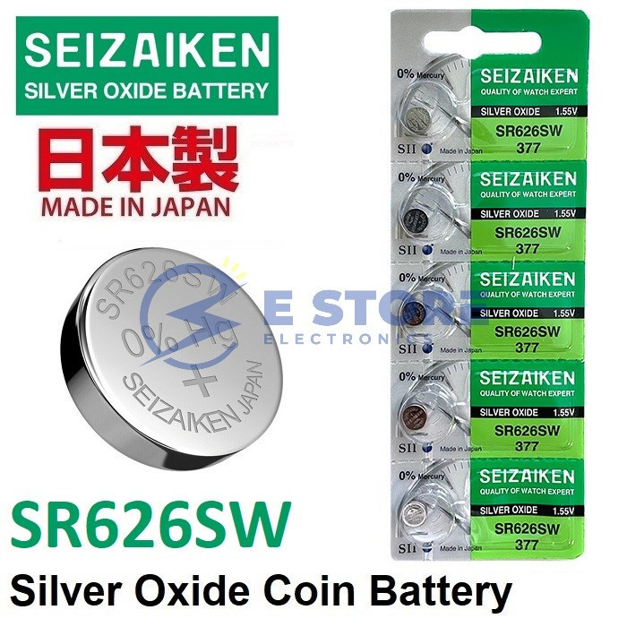 SEIZAIKEN SR626SW (377) Silver Oxide Battery 1.55V | Shopee Malaysia