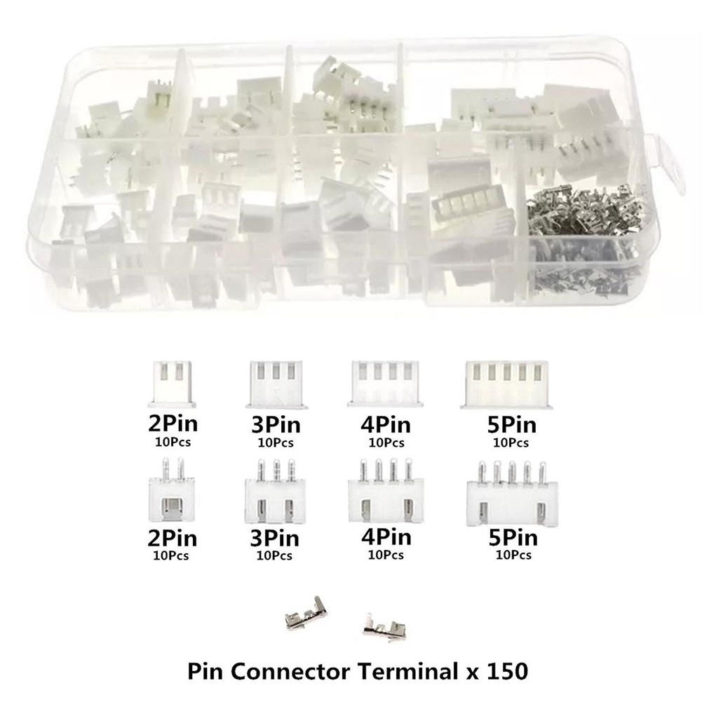 [weloves] 230PCS JST XH2.54mm 2 3 4 5 Pin Board Connectors Plug Mini ...