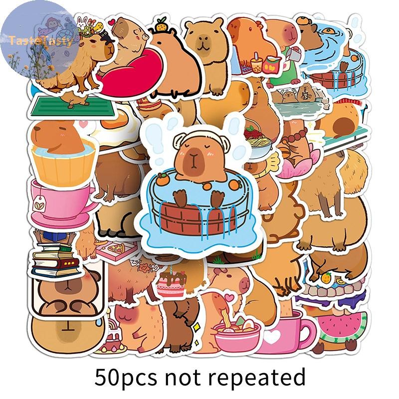 TasteTasty 50PCS Kid Gift Toys Cute Capybara Animal Stickers Car ...