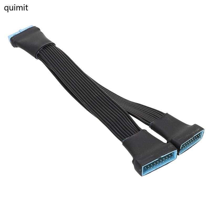 USB 3.0 Header Extension Cable - 19/20 Pin Male To Female 0.65 Feet Internal