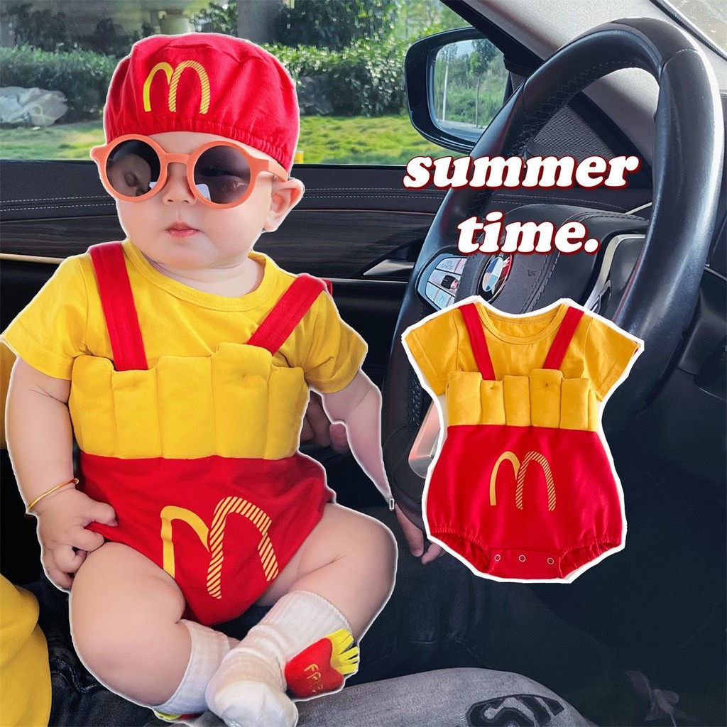 Cute Baby McDonald Fries Costume Photo Shooting Birthday event