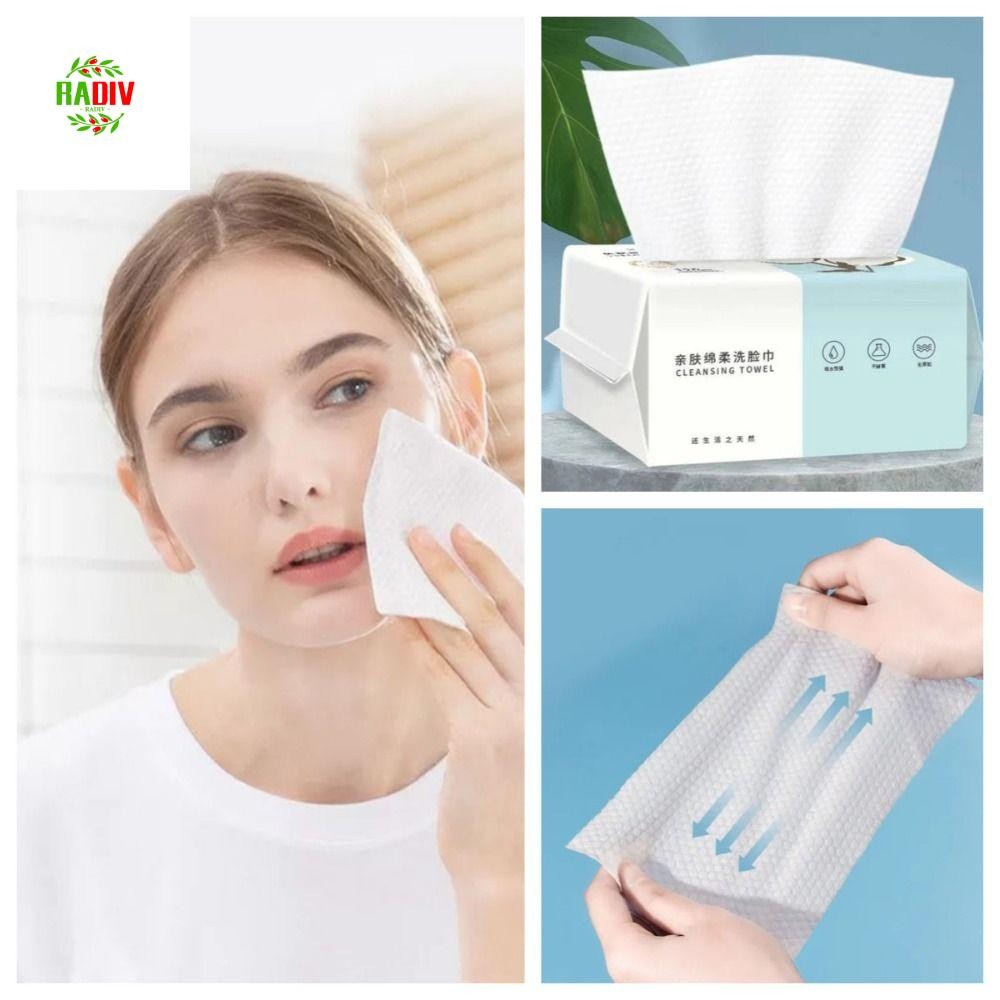 RADIV 70 Count/Bag Face Clean Towels, Dry and Wet Dual-Purpose Skincare ...