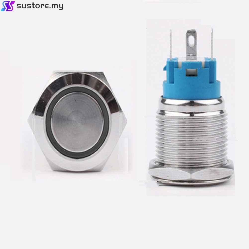 [Super] 16mm 12-24V LED ON OFF Waterproof Stainless Steel Momentary ...