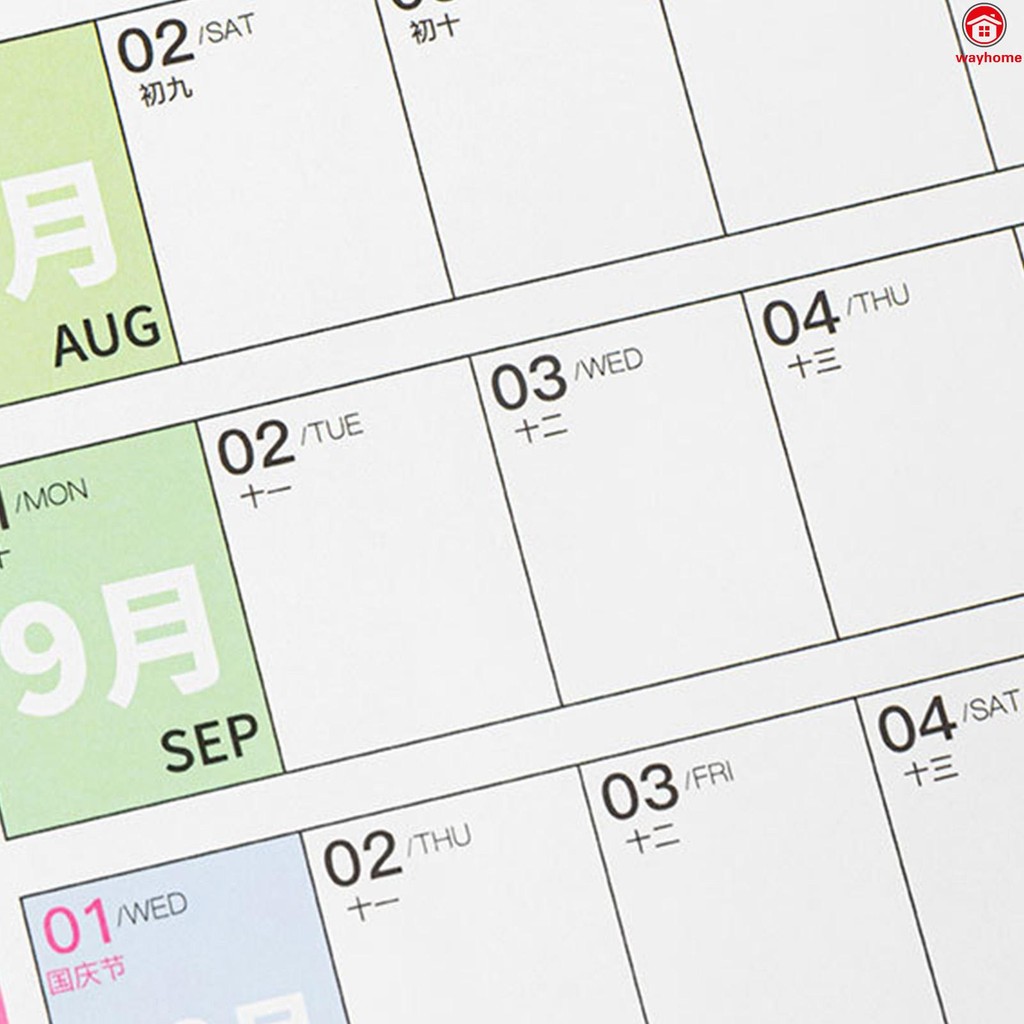 Annual Year Wall Calendar Poster Quick Date Checking and Easy Future ...