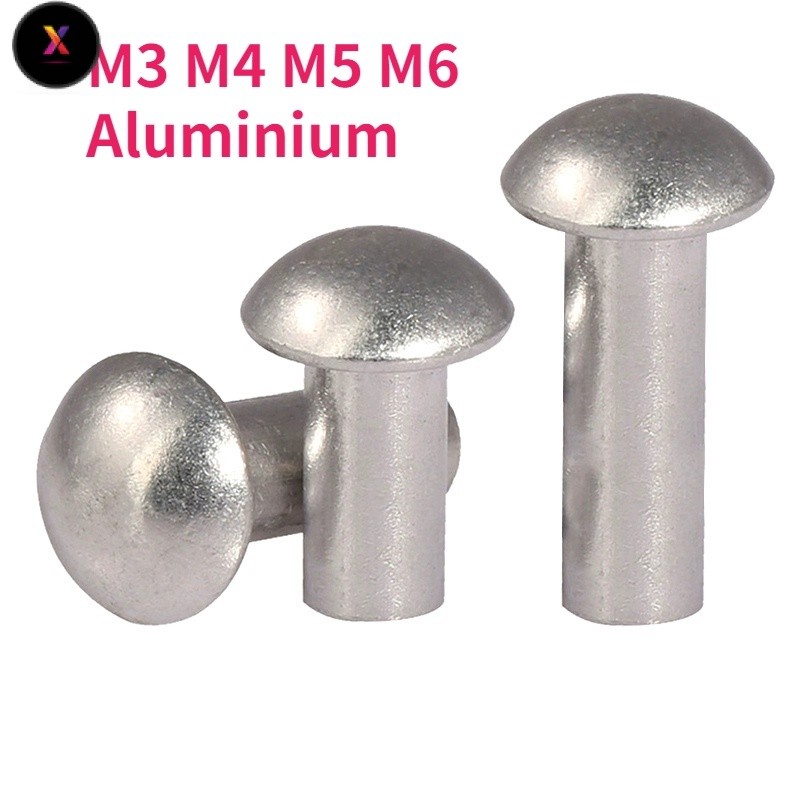 XS M3 M4 M5 M6 GB867 Half Round Head Aluminium Solid Rivets Self ...