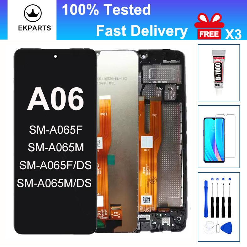 LCD za Samsung A065F/Galaxy A06 + touch screen + frame Black CHO