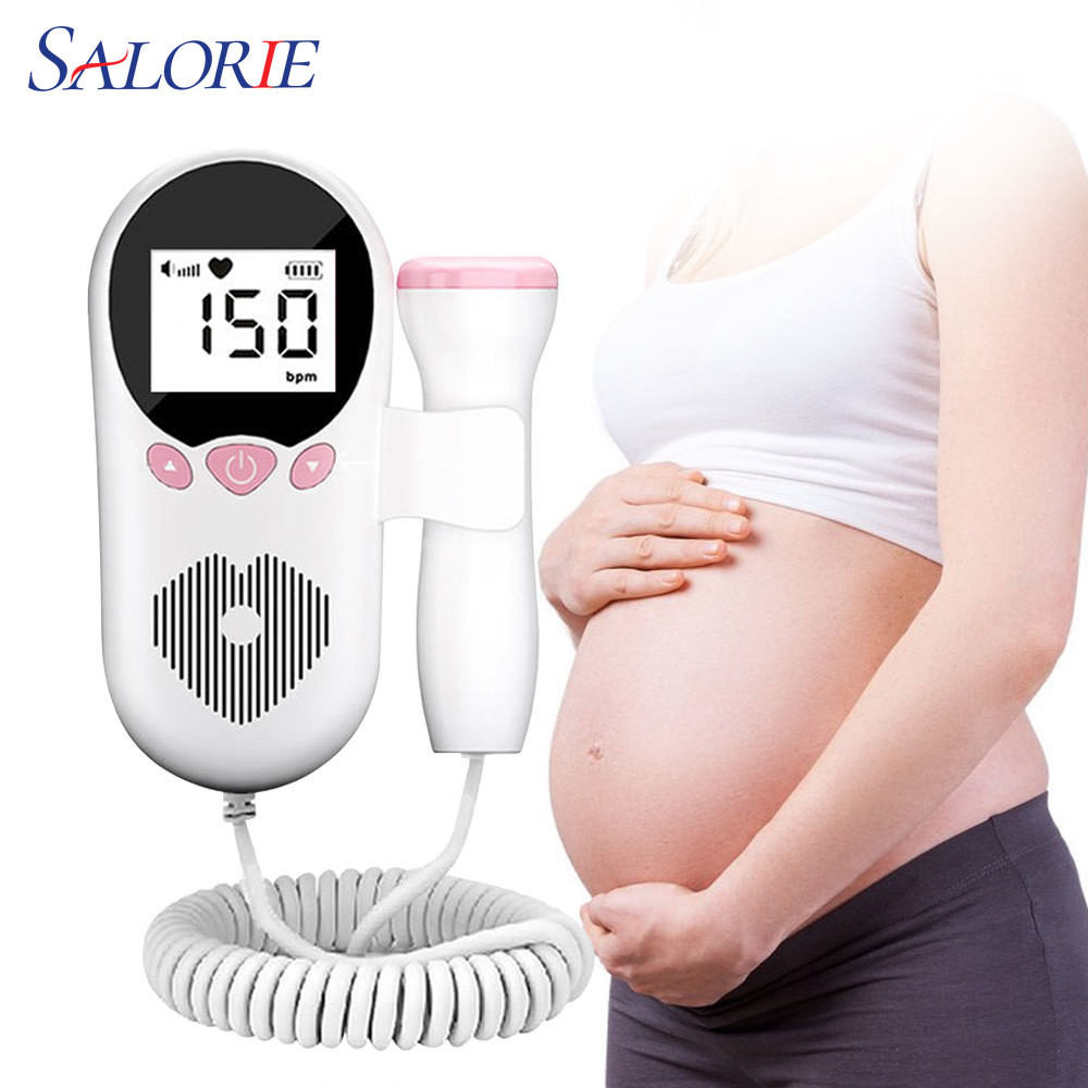 Salorie Fetal Doppler Heart Detector Monitor Pregnant Women Home Fetal ...