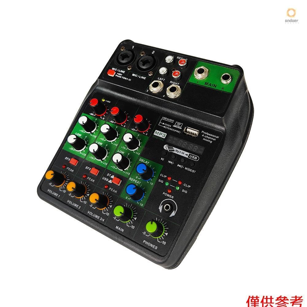 Professional Audio Mixer 4-Channel Digital USB BT MP3 Computer Input ...