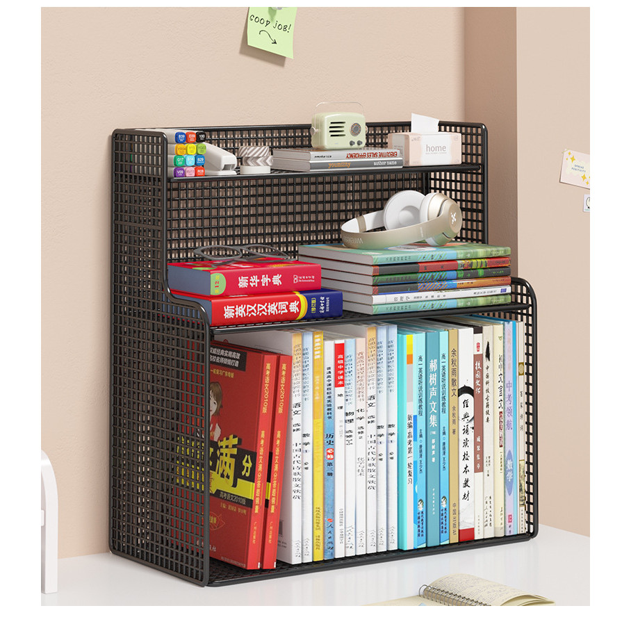 Desk Small Bookshelf Removable Wheeled Book Storage Rack Floor-standing ...