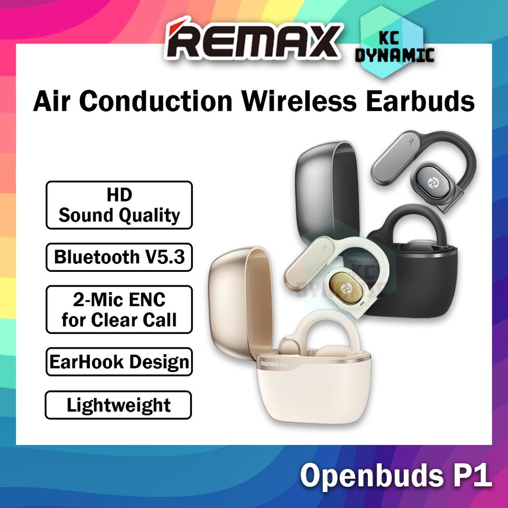 Remax Openbuds P1 Cloudong Series Ear Hook Air Conduction Wireless ...