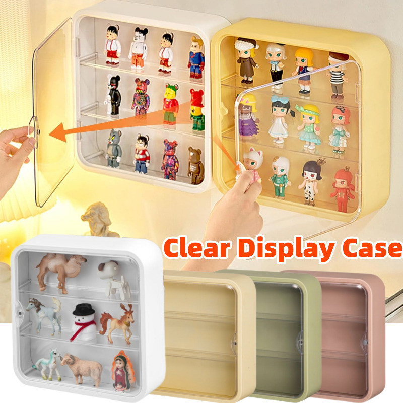 Clear Display Case Boxes for Figure Doll Storage Organizer Dustproof ...