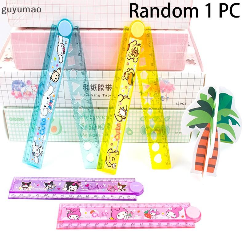 guyumao Cartoon Sanrio Folding Ruler 30cm Plastic Ruler Wave Line ...