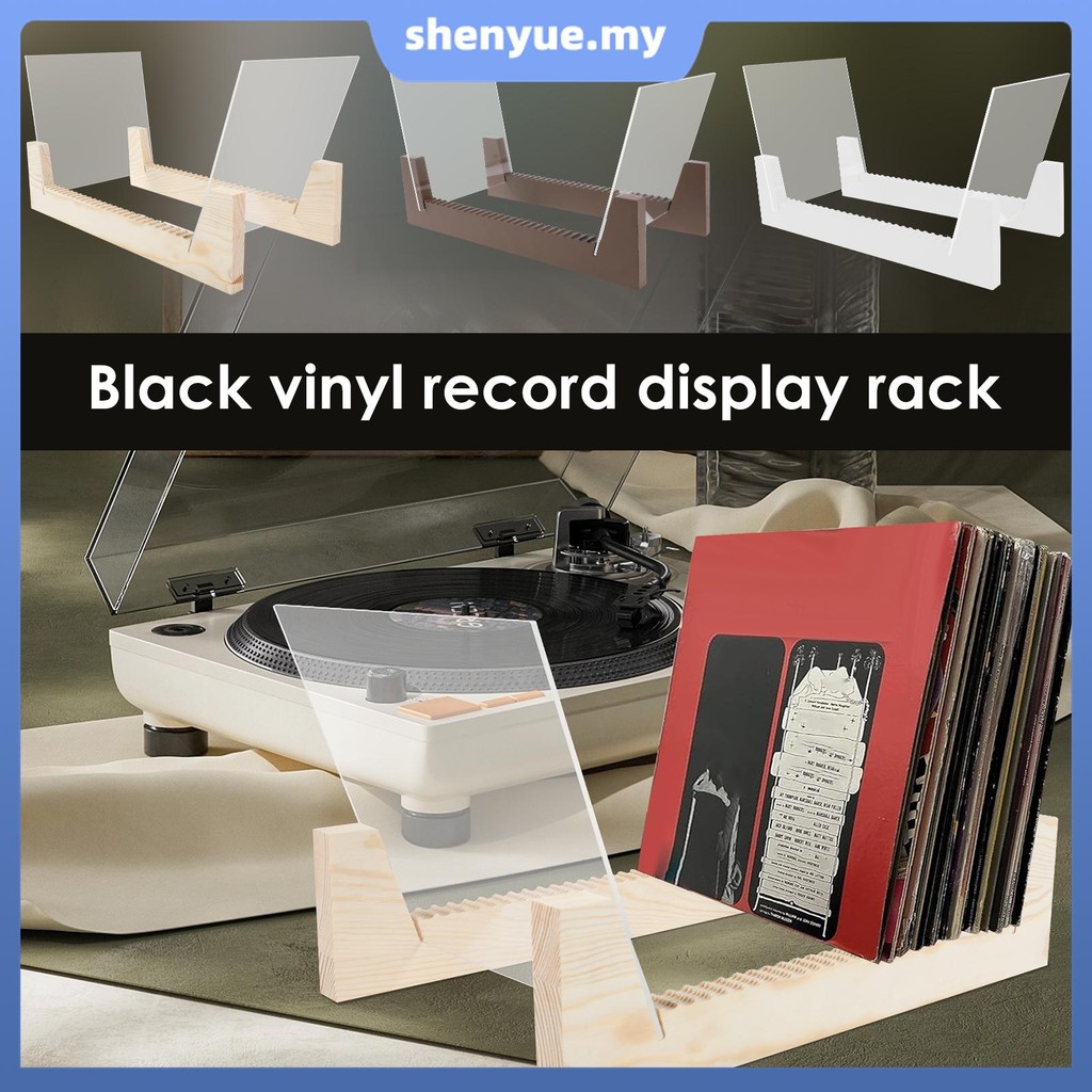 Record Storage Holder Sturdy Wood Record Racks Detachable Large ...