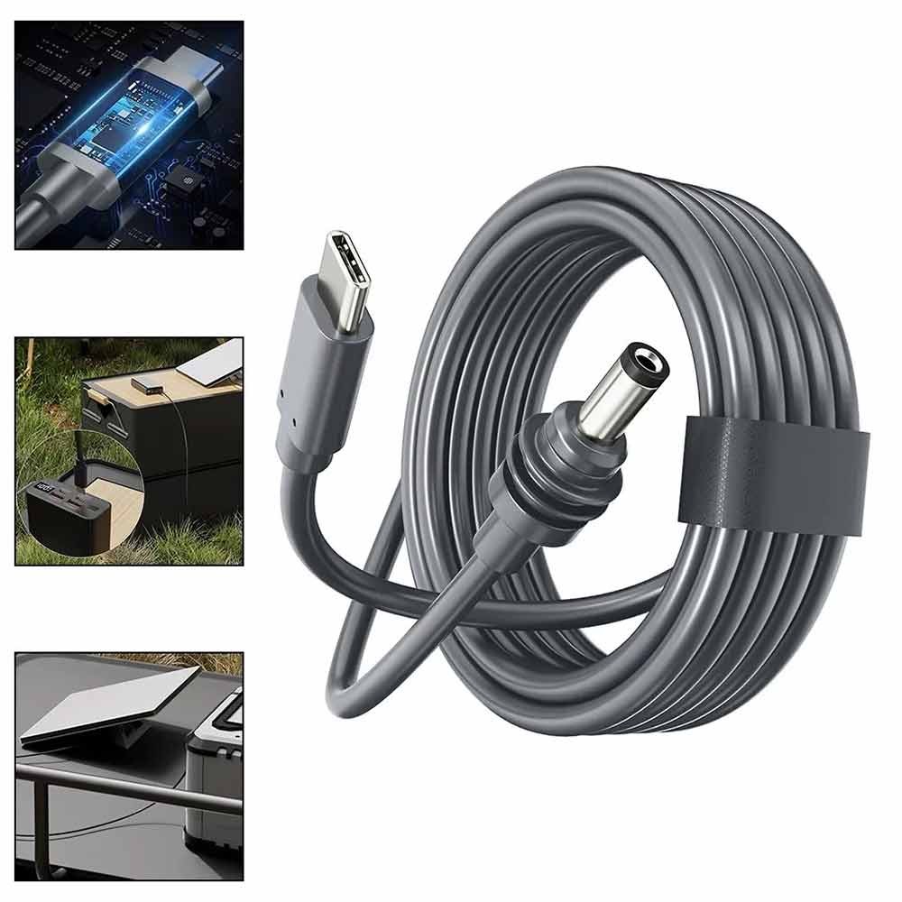 thumbnail image 2 of Shiyou-Starlink Mini Power Cable, 6.5ft/2M Starlink Mini DC Cable Cord Usb C Adapter Support Waterproof 100w Input Work Bank 65w Pd Source 2 of 13