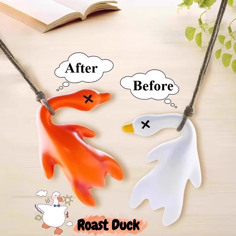 In Stock Funny Goose Keychain Roast Duck Rope Keyring Backpack Pendant ...