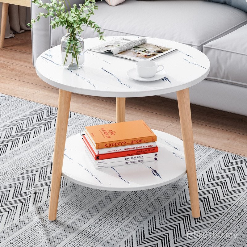 Side Table Small Round Table Sofa Home Living Room Small Apartment Side ...