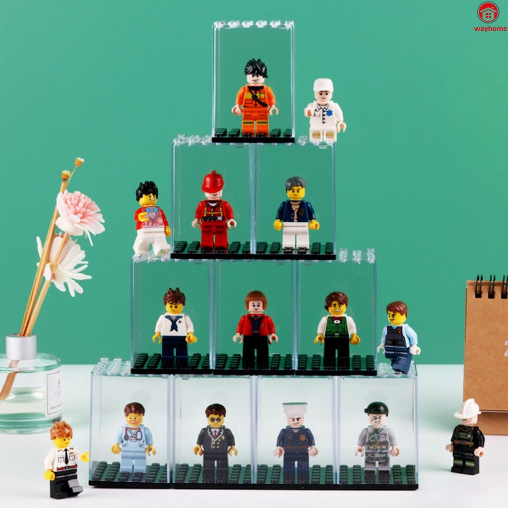 Clear Display Case for Figures Waterproof Stackable Lego Building Block ...