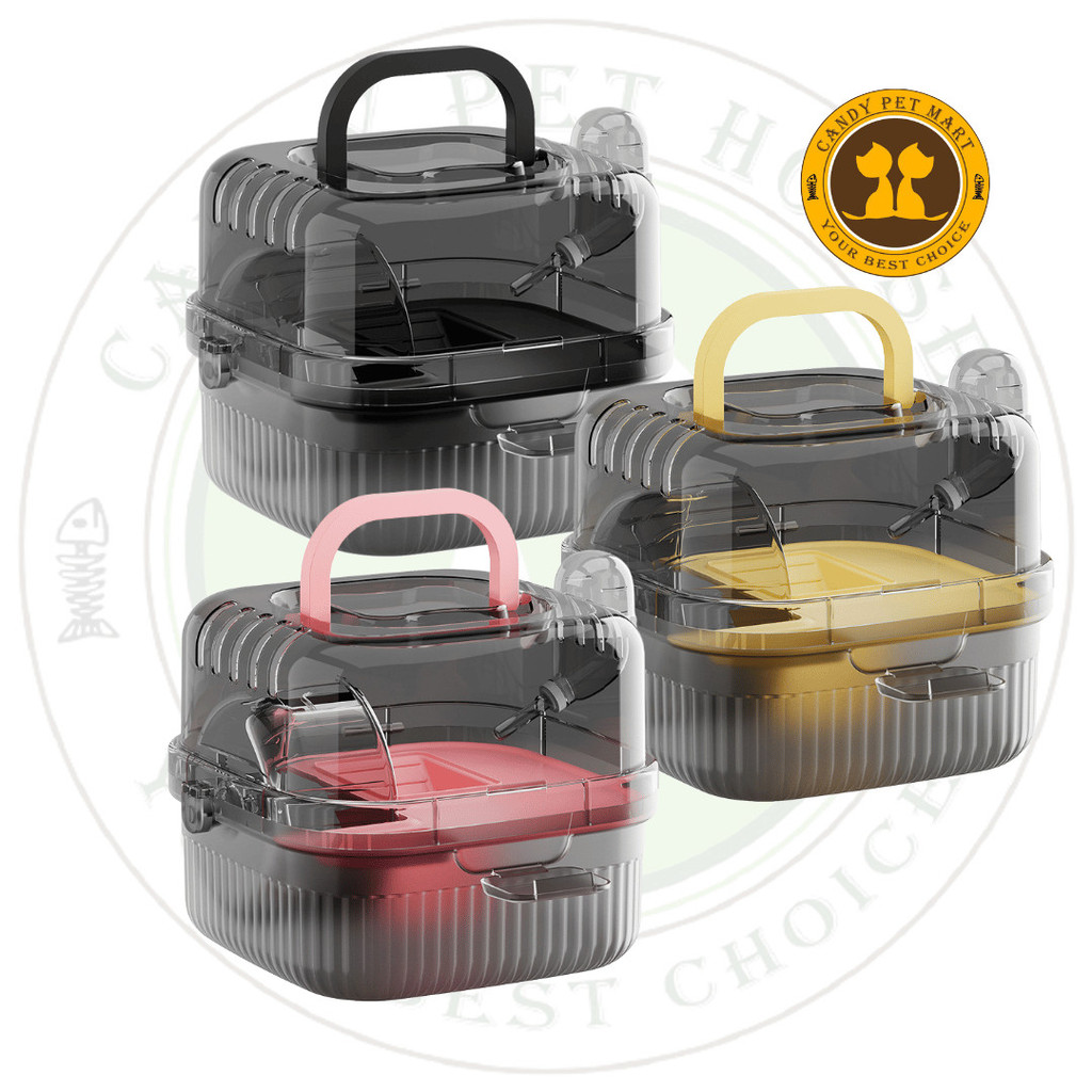 Transparent Luxury Portable Hamster Cage / Carrying Case / Small Animal ...