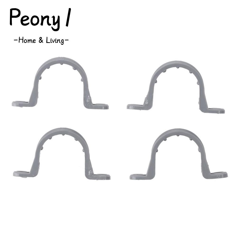 PEONY1 12pcs PVC Pipe Straps, 2 Holes grey Conduit Strap, Pipe Clamps 3 ...