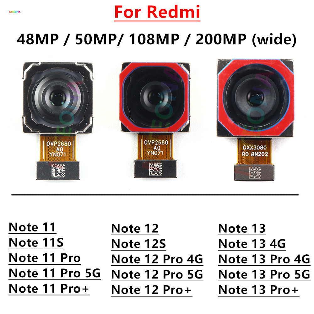 Main Back Camera For Xiaomi Redmi Note 11 12 13 14 Pro 4G 5G Pro+ Rear ...