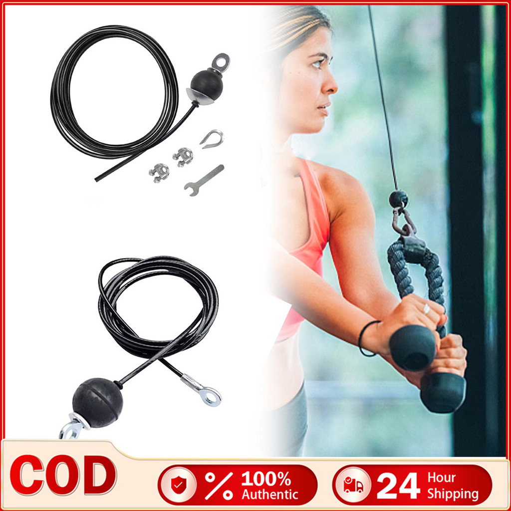 3M Fitness Pulley Cable Heavy Duty Steel Wire Rope Home Gym Cable ...
