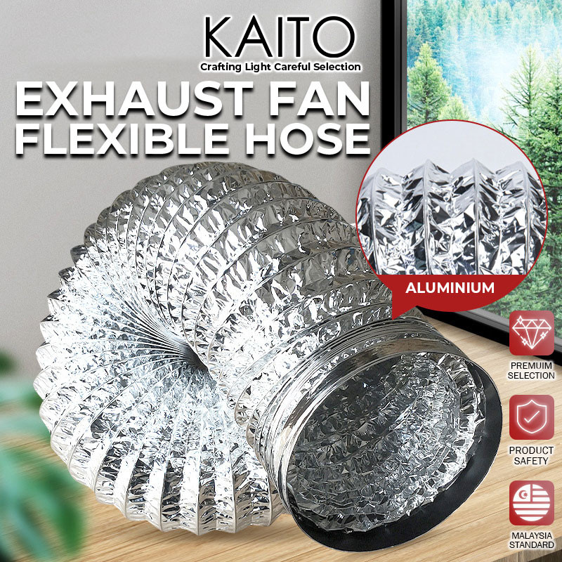 Aluminum Foil Telescopic Exhaust Fan Flexible Hose 100mm 8Mtr ...