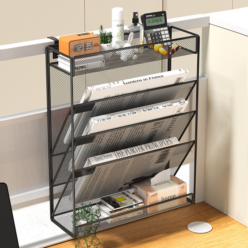 Wall-mounted Data Rack Wall-Mounted File Rack Multifunctional Book Rack ...