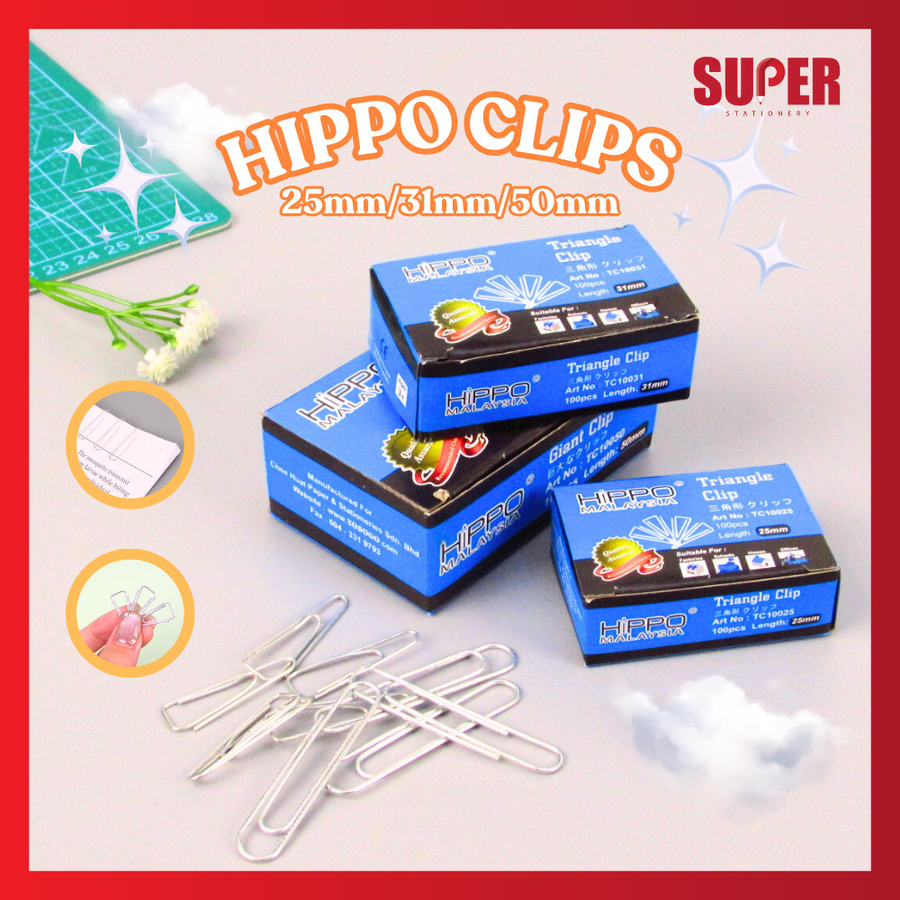 [super stationery] HIPPO KLIP SEGITIGA / TRIANGLE CLIP / GIANT CLIP ...