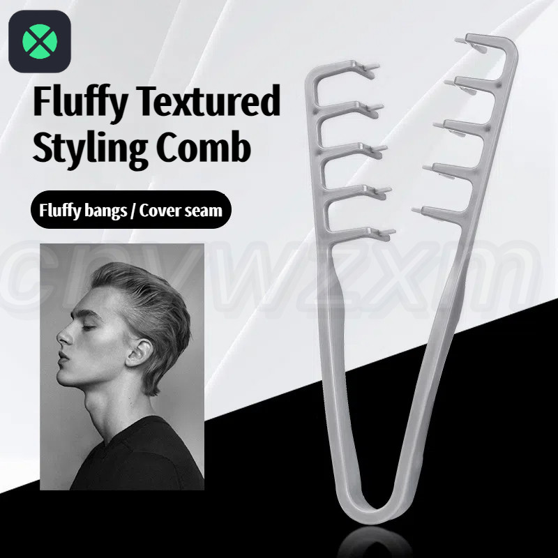 1F Korean Style Fluffy Texture Styling Comb Hair Roots Fluffy Hair ...