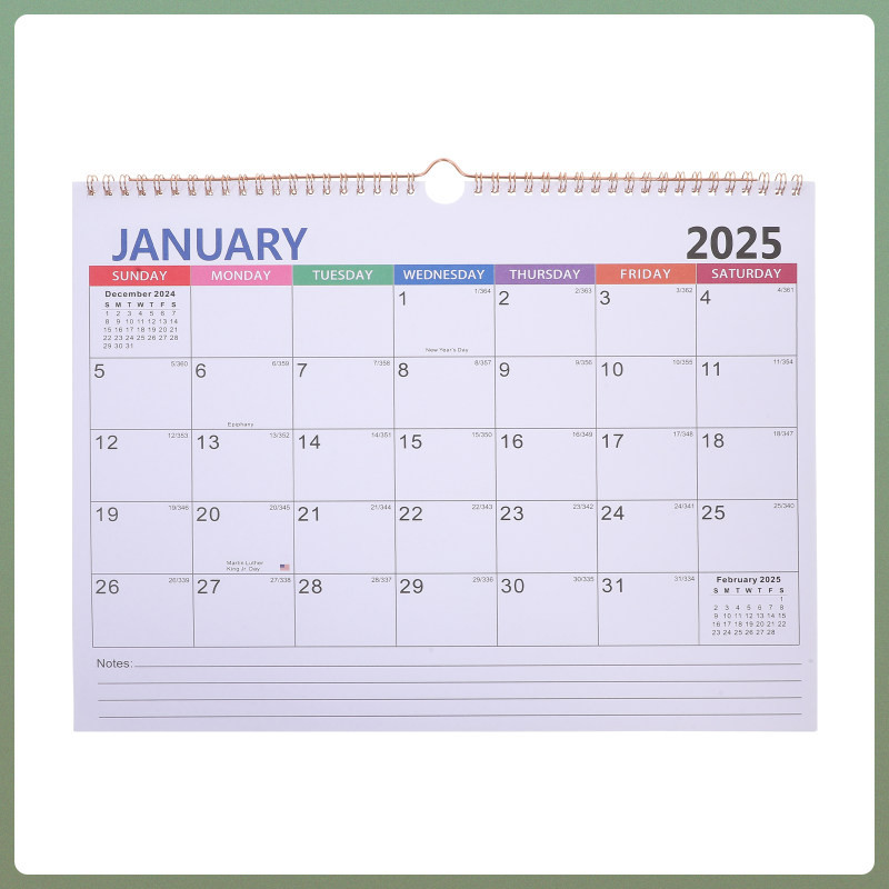 Calendar for Refrigerator Wall 2025 20252026 Schedule Notes Block
