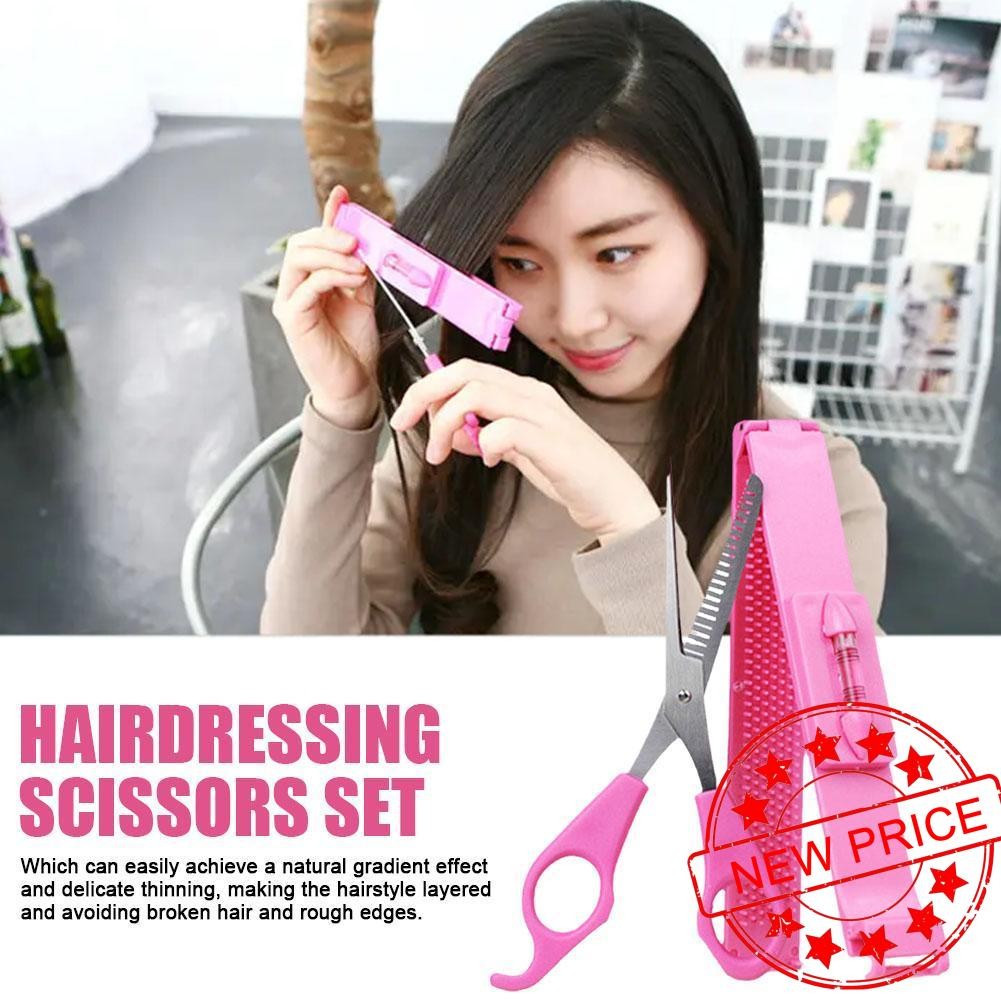 Professional Tooth Scissors Bangs Ruler And Blister Card Hairdressing ...