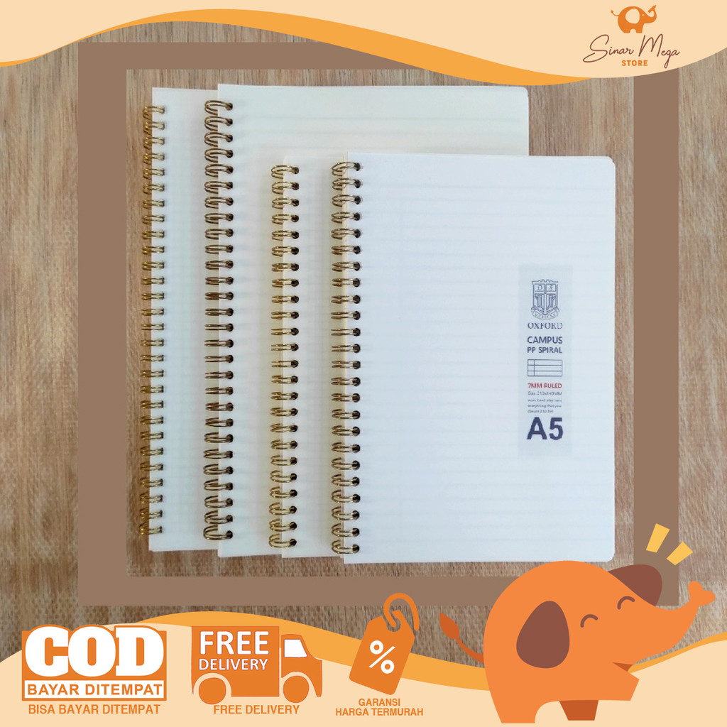 Oxford Campus PP Spiral A5 / B5 80 Sheet - Quality Lined Mathematics ...