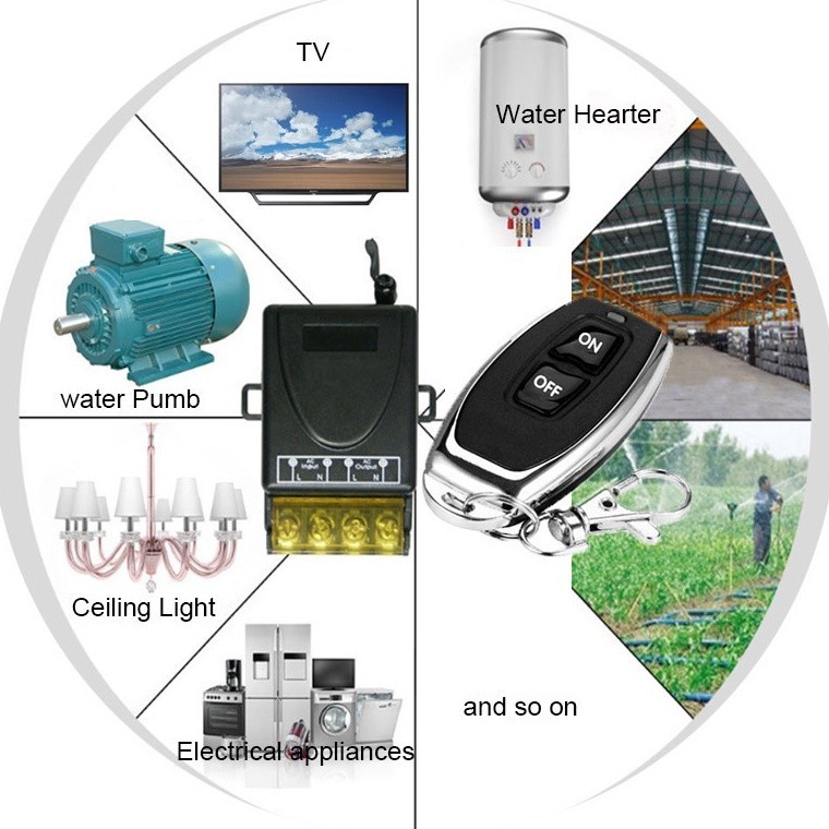 Remote Control Relay Switch On Off Switch AC 220 DC 12V 1CH /Wireless ...