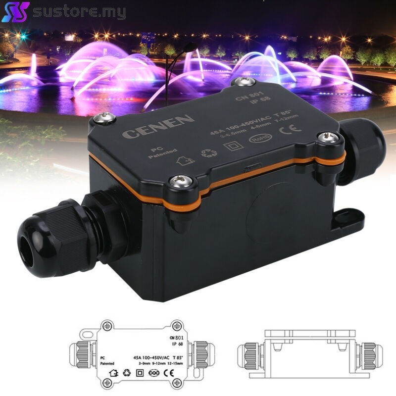 [Super] 2 Way Waterproof Electrical Junction Box Cable Wire Connector ...
