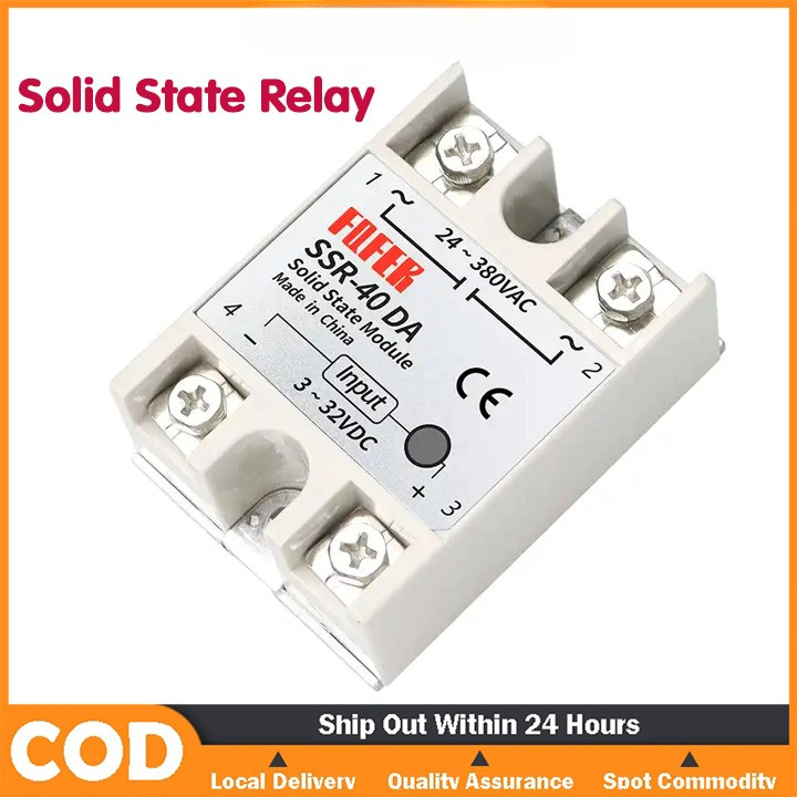 SSR-40DA 60DA 100DA Solid State Relay Single Phase Semi-Conductor Relay ...