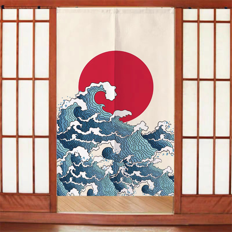 Japanese Commercial Japanese Style Ukiyoe Half Curtain Door Curtain ...