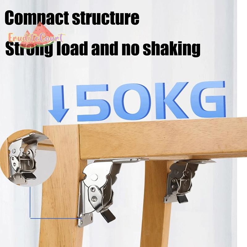 [ECM] Self-Locking Folding Hinge 0-180 Degree Hardware Door Furniture Connection Hinges Dining ...